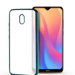 ΘΗΚΗ ΤΗΛΕΦΩΝΟΥ XIAOMI REDMI 8A - ΔΙΑΦΑΝΗ ΘΗΚΗ ΣΙΛΙΚΟΝΗΣ ΜΕ ΠΡΑΣΙΝΟ ΠΛΑΙΣΙΟ
