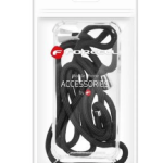 Forcell Cord Silicone Διάφανη Θήκη Για Xiaomi Redmi Note 7 Με Λουρί Μαύρο