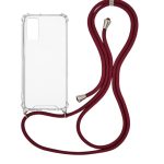 Θήκη Σιλικόνης με Κορδόνι Μπορντό ΓΙΑ  Samsung Galaxy S20