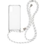 Θήκη Σιλικόνης με Κορδόνι ΑΣΠΡΟ/ΜΑΥΡΟ ΓΙΑ  Samsung Galaxy S20