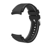 For Samsung Galaxy Watch4 / Watch4 Classic Silicone Stitching Watch Band(Black White) - Image 3