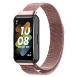 For Huawei Band 7 / 7 NFC Milan Metal Magnetic Watch Band(Rose Pink)