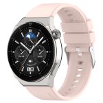 Για Huawei Watch GT3 42mm 20mm - Για Huawei Watch GT2 42mm / Watch 2 20mm - Για Honor Magic Watch 2 42mm 20mm Προεξέχουσα κεφαλή λουράκι σιλικόνης 20mm Ασημένια πόρπη (PINK)