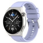Για Huawei Watch GT3 42mm 20mm - Για Huawei Watch GT2 42mm / Watch 2 20mm - Για Honor Magic Watch 2 42mm 20mm Προεξέχουσα κεφαλή λουράκι σιλικόνης 20mm Ασημένια πόρπη (PURPLE)