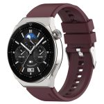 Για Huawei Watch GT3 42mm 20mm - Για Huawei Watch GT2 42mm / Watch 2 20mm - Για Honor Magic Watch 2 42mm 20mm Προεξέχουσα κεφαλή λουράκι σιλικόνης 20mm Ασημένια πόρπη (WINE RED)