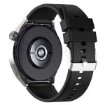Για Huawei Watch GT3 42mm 20mm - Για Huawei Watch GT2 42mm / Watch 2 20mm - Για Honor Magic Watch 2 42mm 20mm Προεξέχουσα κεφαλή λουράκι σιλικόνης 20mm Ασημένια πόρπη (BLACK)