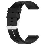 Για Huawei Watch GT3 42mm 20mm - Για Huawei Watch GT2 42mm / Watch 2 20mm - Για Honor Magic Watch 2 42mm 20mm Προεξέχουσα κεφαλή λουράκι σιλικόνης 20mm Ασημένια πόρπη (BLACK) - Image 2