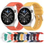 Για Huawei Watch GT3 42mm 20mm - Για Huawei Watch GT2 42mm / Watch 2 20mm - Για Honor Magic Watch 2 42mm 20mm Προεξέχουσα κεφαλή λουράκι σιλικόνης 20mm Ασημένια πόρπη (PINK) - Image 2