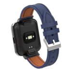 Για Xiaomi Mi Watch Lite / Redmi Watch Γνήσιο δερμάτινο λουράκι  (Σκούρο μπλε) - Image 3