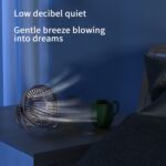 3-σε-1 ηλεκτρικός ανεμιστήρας τοίχος τοποθετημένος ήσυχος μίνι ανεμιστήρας στροβίλων χωρίς ψήκτρες, στυλ: Βούλωμα USB (μαύρος) - Image 6