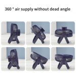 3-σε-1 ηλεκτρικός ανεμιστήρας τοίχος τοποθετημένος ήσυχος μίνι ανεμιστήρας στροβίλων χωρίς ψήκτρες, στυλ: Βούλωμα USB (μαύρος) - Image 10