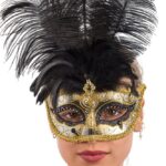 Μάσκα Ματιών Με Glitter & Διακοσμητικά Φτερά