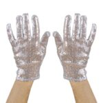Γάντια Ασημί Με Πούλιες