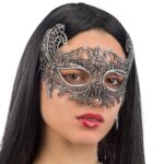 Μάσκα Ματιών Ασημί με Μύτες