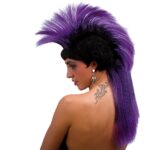 Περούκα Punk Με Μοβ Μοϊκάνα
