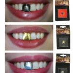 Αποκριάτικο Δόντι Χρυσό / Μαύρο