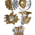 Αποκριάτικα Διακοσμητικά Τοίχου Χρυσό/ Ασημί