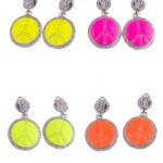 Σκουλαρίκια Χίπισσας Μεταλλικό Φλούο