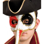 Βενετσιάνικη Μάσκα Ματιών Με Μεγάλη Μύτη και Διακοσμητικά