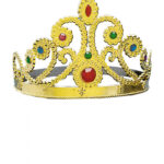 Αποκριάτικη Κορώνα Χρυσή Με Διακοσμητικά