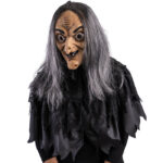 Μάσκα Λάτεξ Τρόμου Μάγισσα Με Μαλλιά