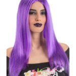 Περούκα Μακριά Μωβ Με Χωρίστρα