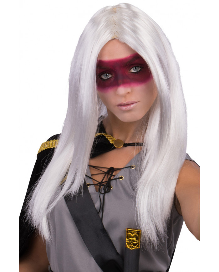 Περούκα Λευκή Μακριά Με Χωρίστρα - Image 1