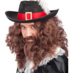 Περούκα Με Μούσι Σωματοφύλακα Καστανή