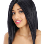 Μαύρη Περούκα Liscia Με Χωρίστρα