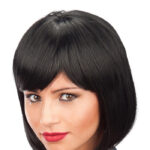 Μαύρη Περούκα Καρέ Με Φράντζα