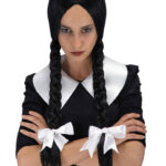 Περούκα Κορίτσι Του Τρόμου Μαύρη Με Κοτσίδες