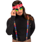 Σετ Χίπης (Γυαλιά,Τιράντες,Κορδέλα)