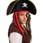 Καπέλο Πειρατή Velvet Με Νεκροκεφαλή & Κορδέλα