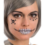 Αυτοκόλλητο Τατουάζ Προσώπου Σκελετός