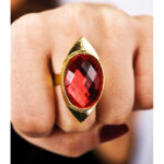 Δαχτυλίδι Δράκουλα Χρυσό Με Κόκκινη Πέτρα