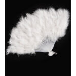 Βεντάλια Λευκή Με Πούπουλα