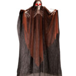 Κρεμαστός Διακοσμητικός Σκελετός Halloween Με Πέπλο Και Φως