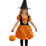 Παιδική Στολή Μάγισσα Πορτοκαλί 6 - 7 Ετών