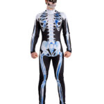 Στολή Ολόσωμη Φόρμα Σκελετός Με Διπλή Εκτύπωση Μπρος Πίσω
