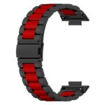 Για Huawei Watch Fit 2 Ζώνη ρολογιών από ανοξείδωτο ατσάλι μετάλλων τριών σφαιριδίων (μαύρο κόκκινο) - Image 3