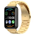 For Huawei Watch Fit 2 Three-bead Metal Stainless Steel Watch Band (ΧΡΥΣΟ)