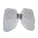 Φτερά Αγγέλου Λευκά Με Ασημί Λεπτομέρειες 36 εκ.