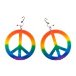 Σκουλαρίκια Hippie Με Σήμα Ειρήνης