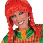 Περούκα Πορτοκαλί Πίπη Φακιδομύτη