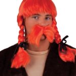 Περούκα Οβελίξ Με Κοτσίδες & Μουστάκι