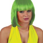 Περούκα Κοντή Καρέ Με Αφέλειες Πράσινη