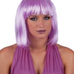 Περούκα Καρέ Με Αφέλειες Λιλά