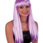 Περούκα Μακριά Λιλά Με Αφέλειες ( Lola )