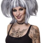 Περούκα Γκρι Gothic Με Κοτσίδες