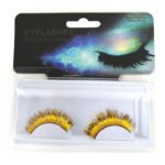 Βλεφαρίδες Χρυσές Με Κόλλα